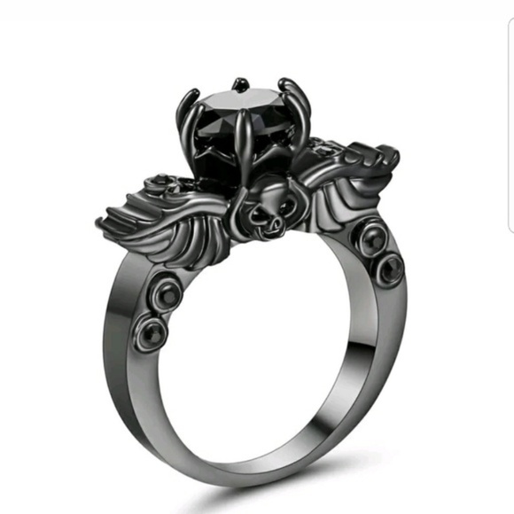 Aprilsplace Other - Black Skull Ring Size 6